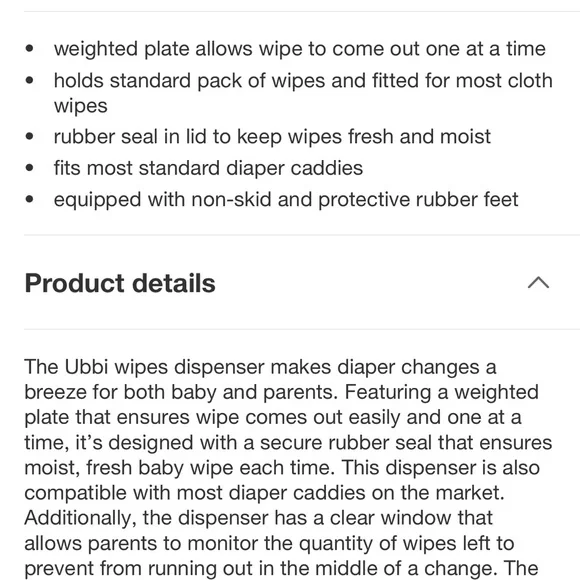 Ubbi Baby Wipes Dispenser in Gray - Picture 7 of 7